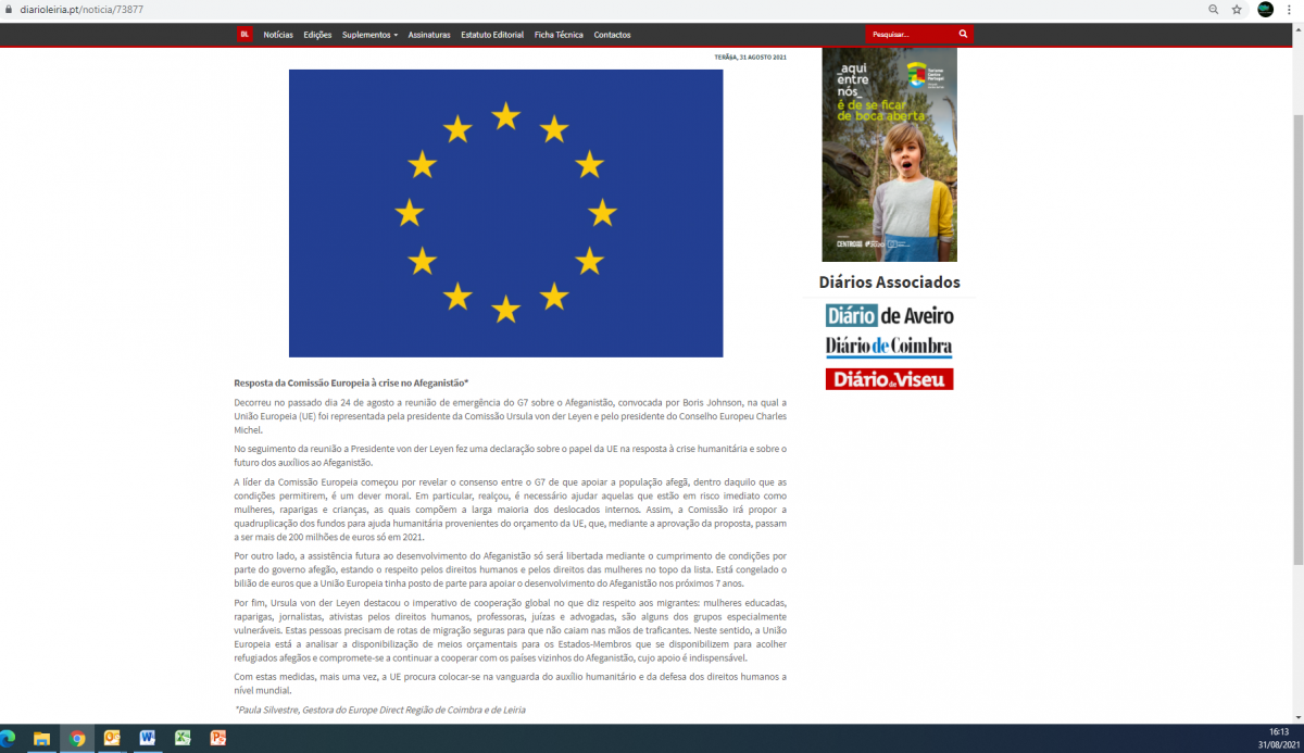Resposta da Comisso  Europeia  crise  no Afeganisto